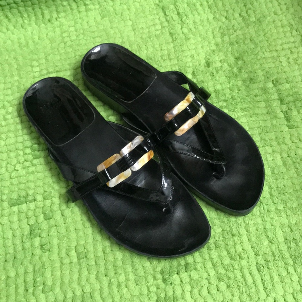 Stuart Weitzman fill flop - Black